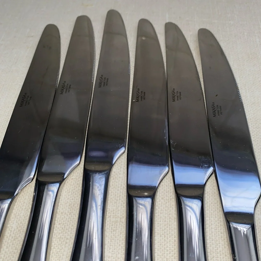 Mikasa HAMILTON  Stainless Steel Flatware Knives Set‎ Of 6